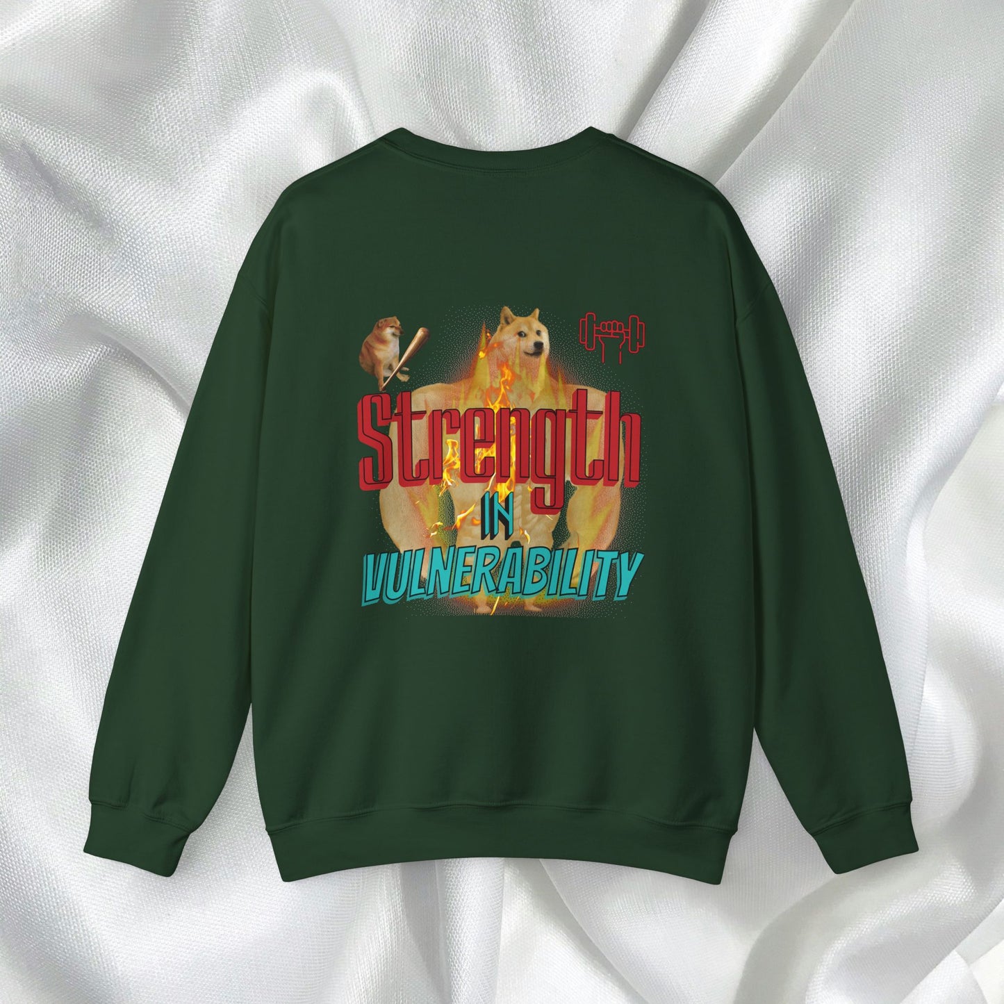 Strength In Vulnerability Unisex Crewneck Sweatshirt Meme Style - Embrace Vulnerability