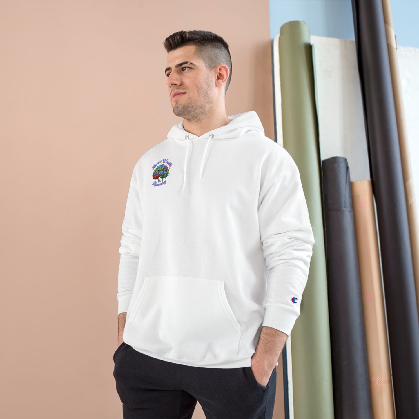 Mind Over Matter Champion Hoodie - Motivational Black Hoodie