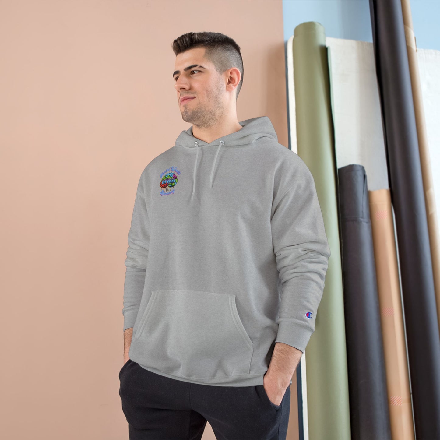 Mind Over Matter Champion Hoodie - Motivational Black Hoodie