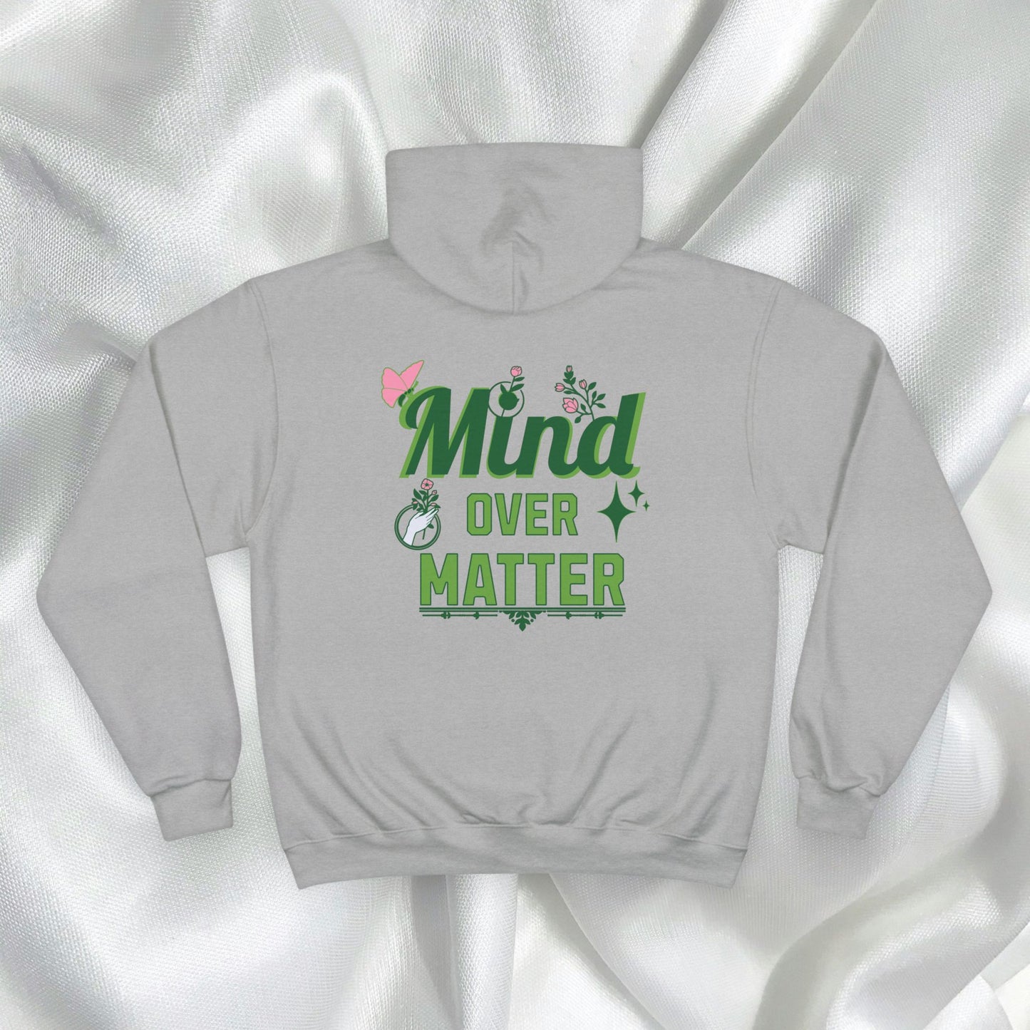 Mind Over Matter Champion Hoodie - Motivational Black Hoodie
