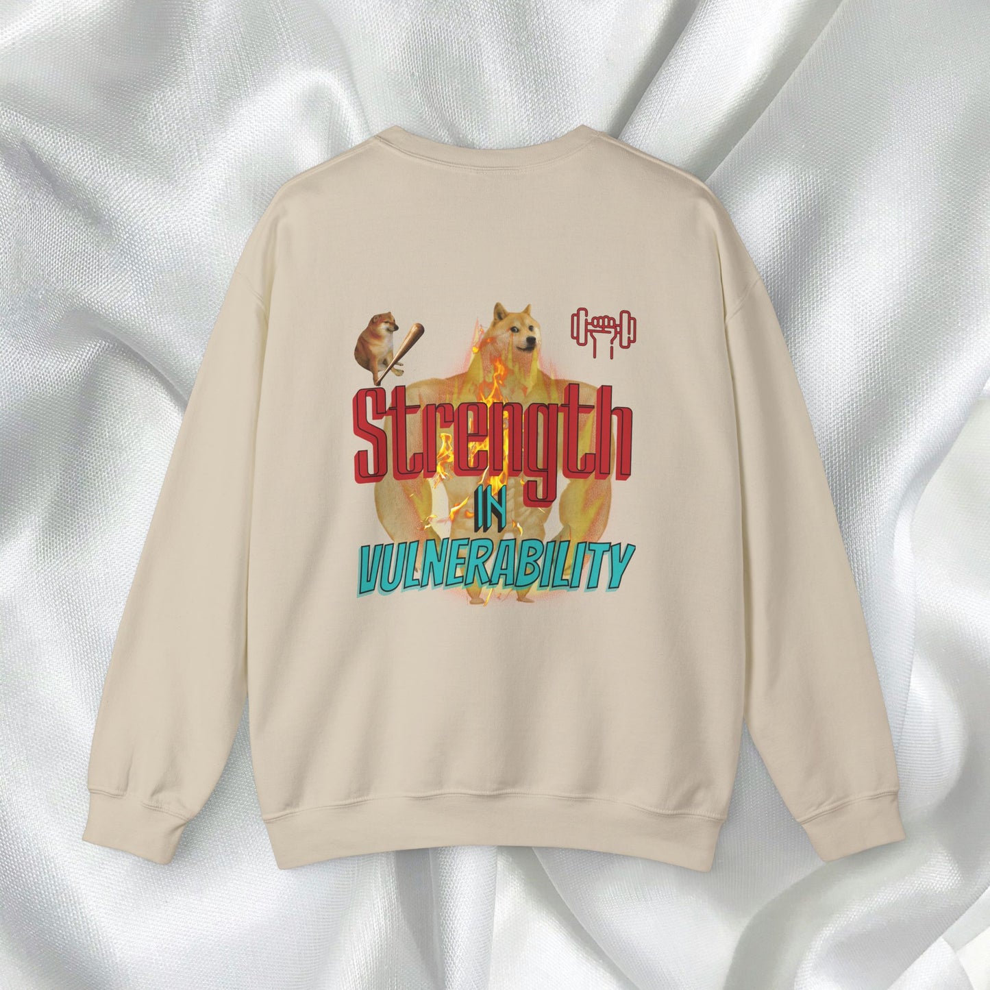 Strength In Vulnerability Unisex Crewneck Sweatshirt Meme Style - Embrace Vulnerability