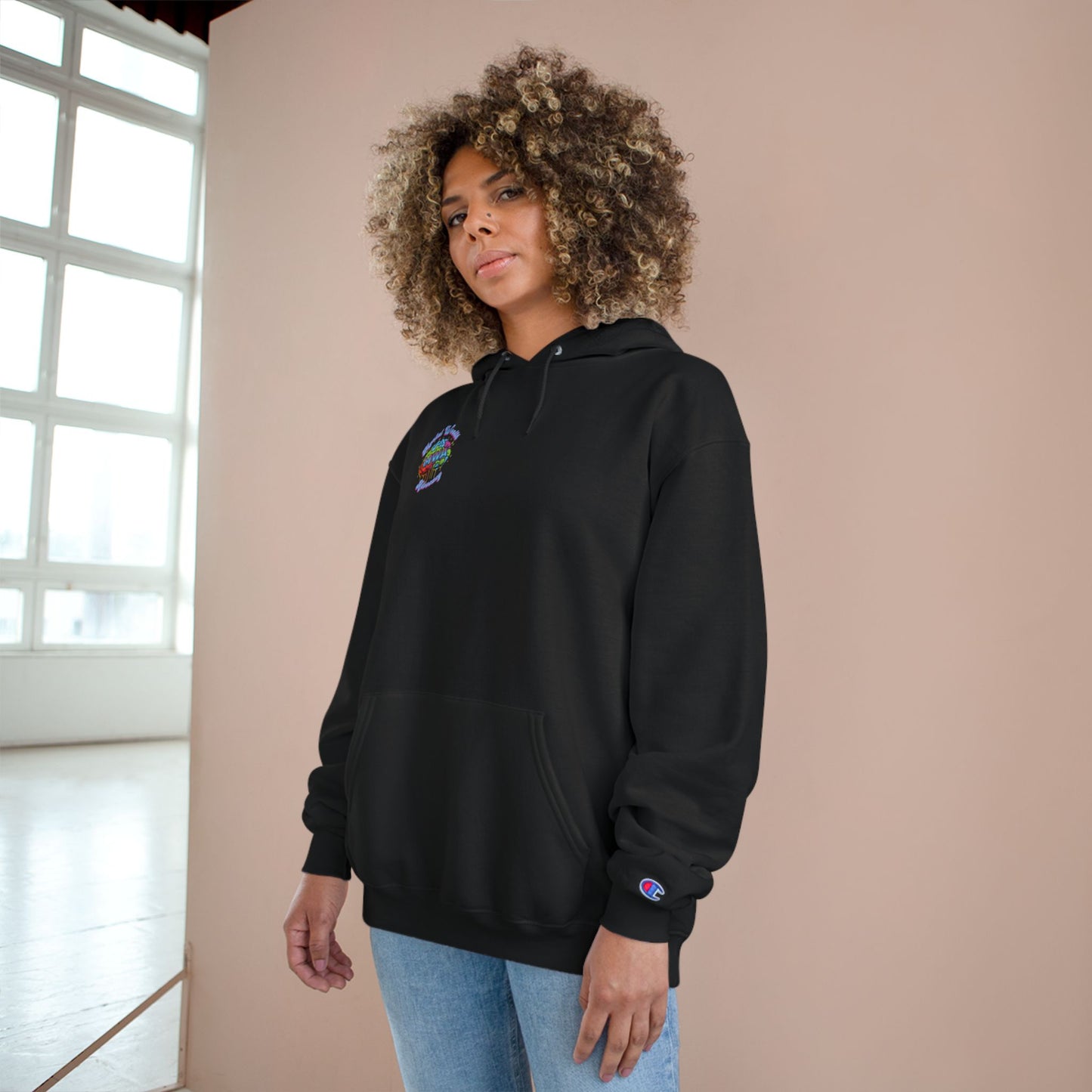 Mind Over Matter Champion Hoodie - Motivational Black Hoodie