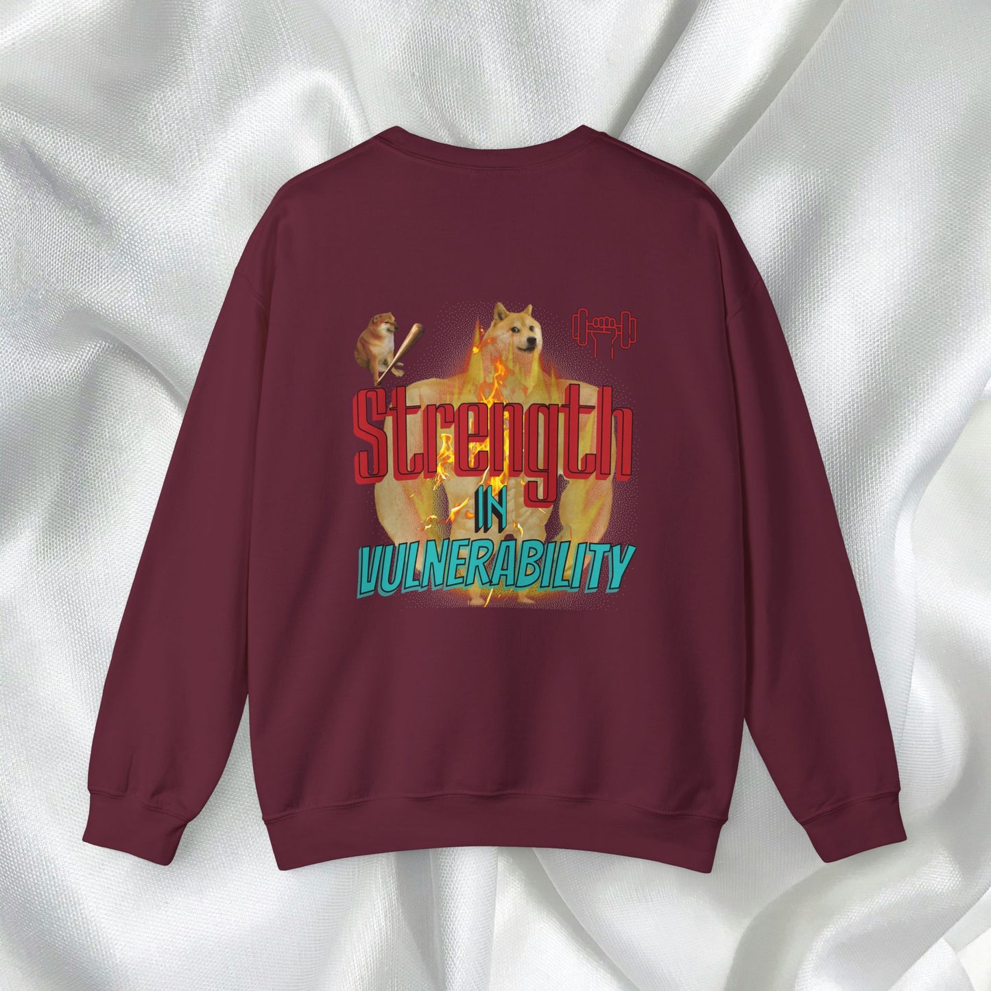 Strength In Vulnerability Unisex Crewneck Sweatshirt Meme Style - Embrace Vulnerability